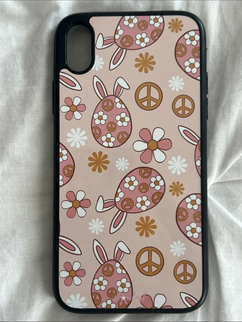 iPhone XR Pink Hippie Floral Easter Egg Case